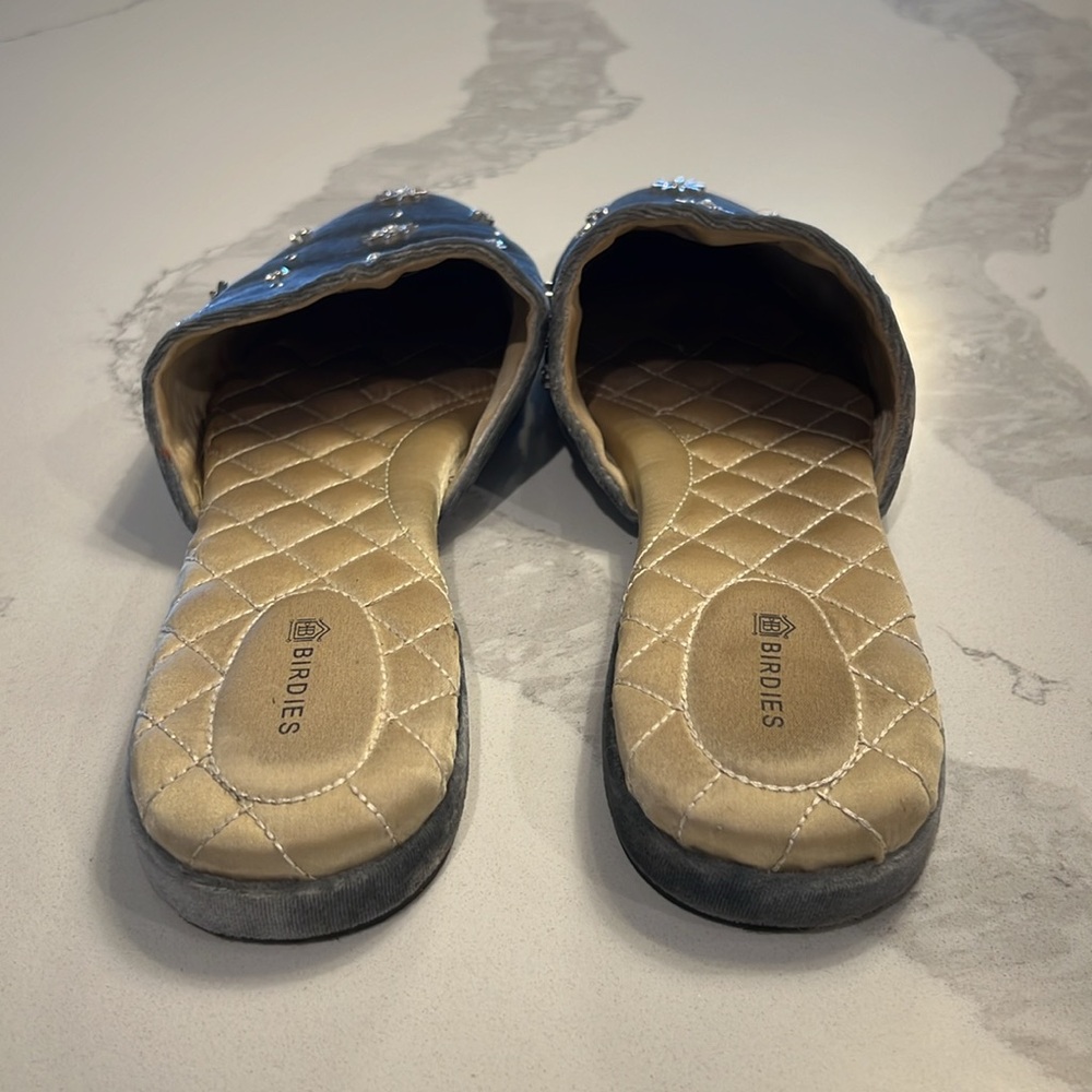Birdies “Songbird” ice blue slides with crystal embellishments - Picture 5 of 8